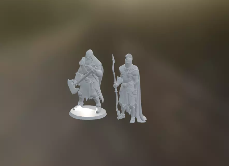 FREE High-Detail Fantasy Miniature Pack - Vertex Studios Free 3D print model