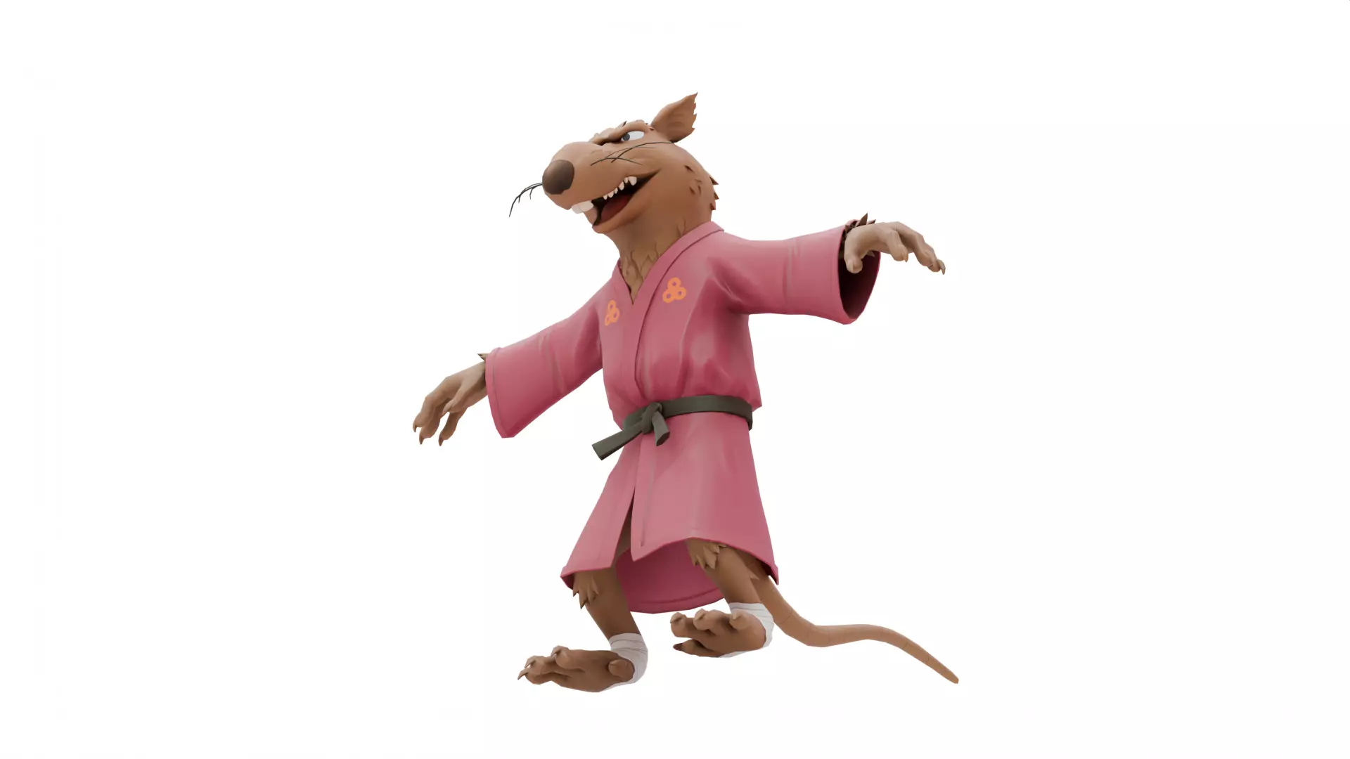 TMNT Splinter Cartoon Low-poly 3D model_8