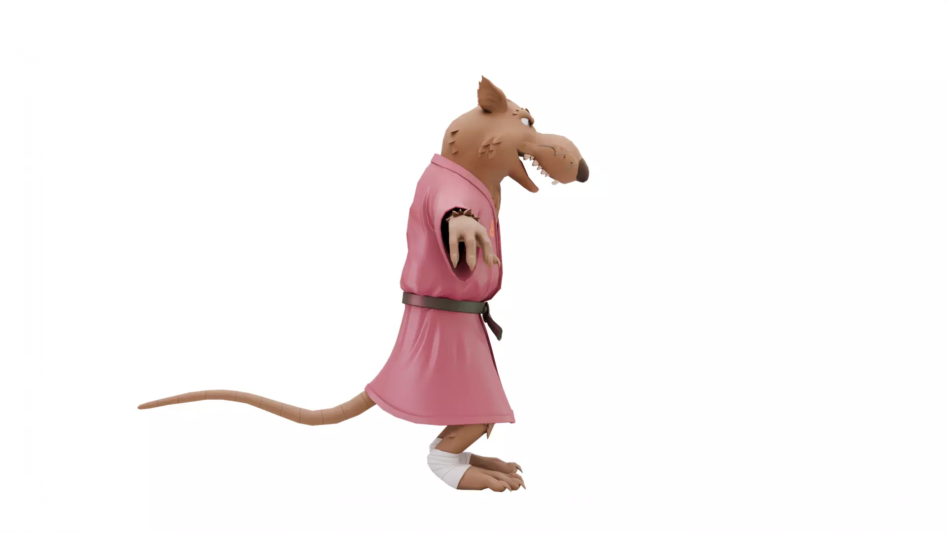 TMNT Splinter Cartoon Low-poly 3D model_4