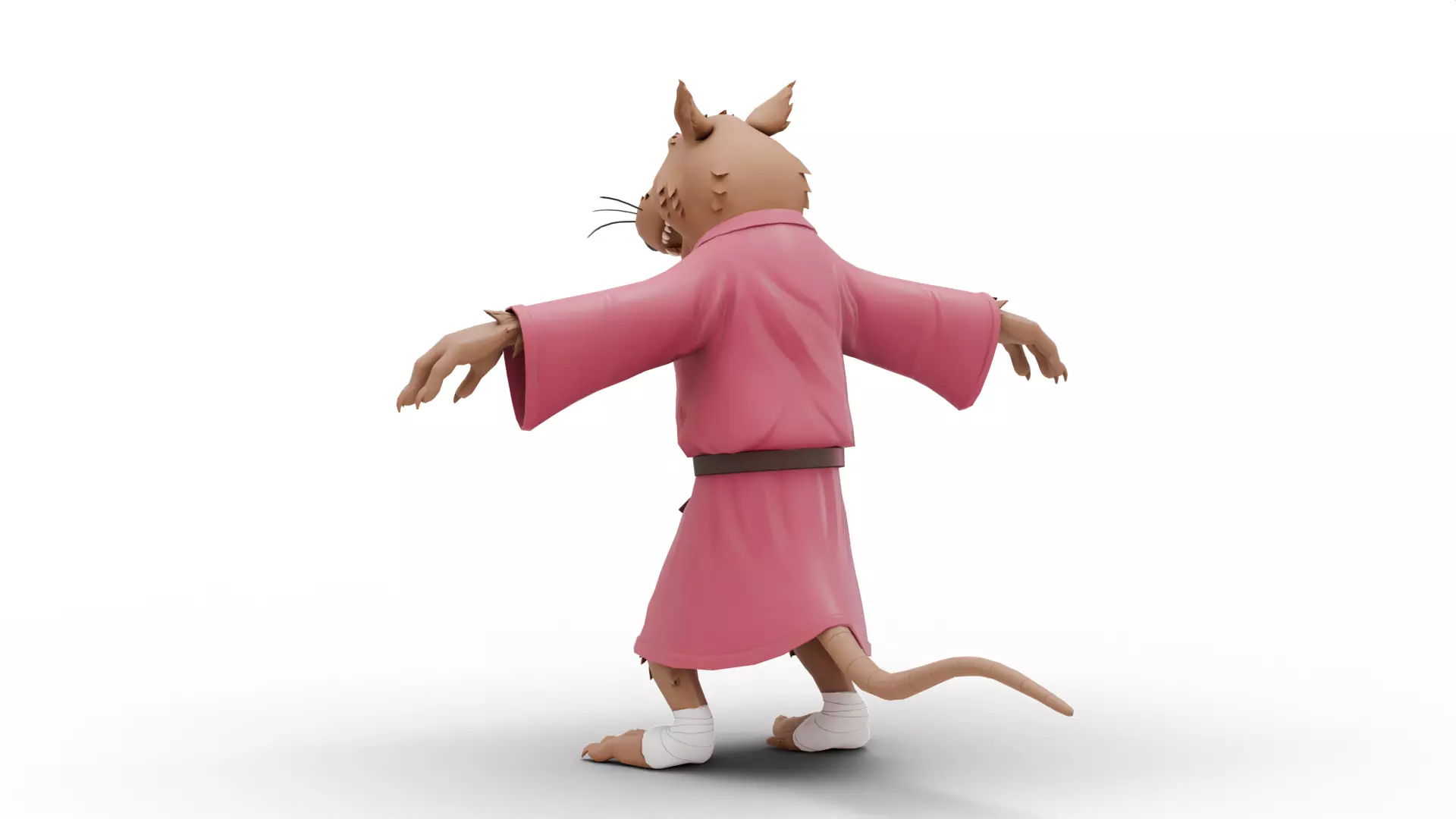 TMNT Splinter Cartoon Low-poly 3D model_3