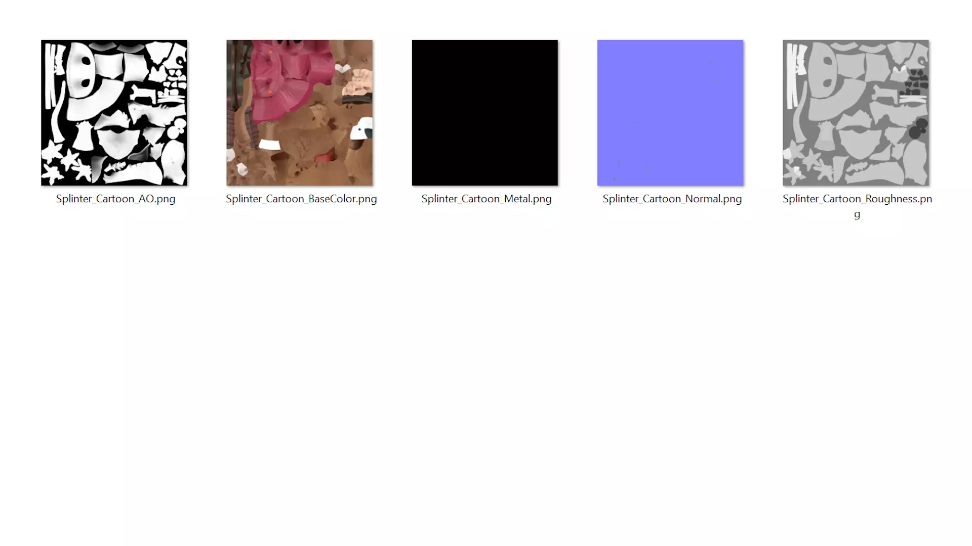 TMNT Splinter Cartoon Low-poly 3D model_5