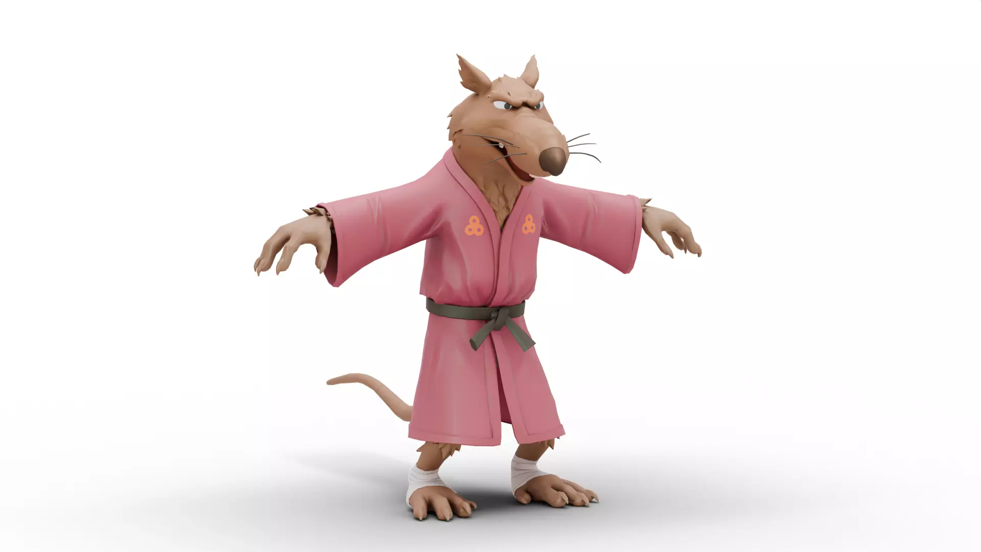 TMNT Splinter Cartoon Low-poly 3D model_2
