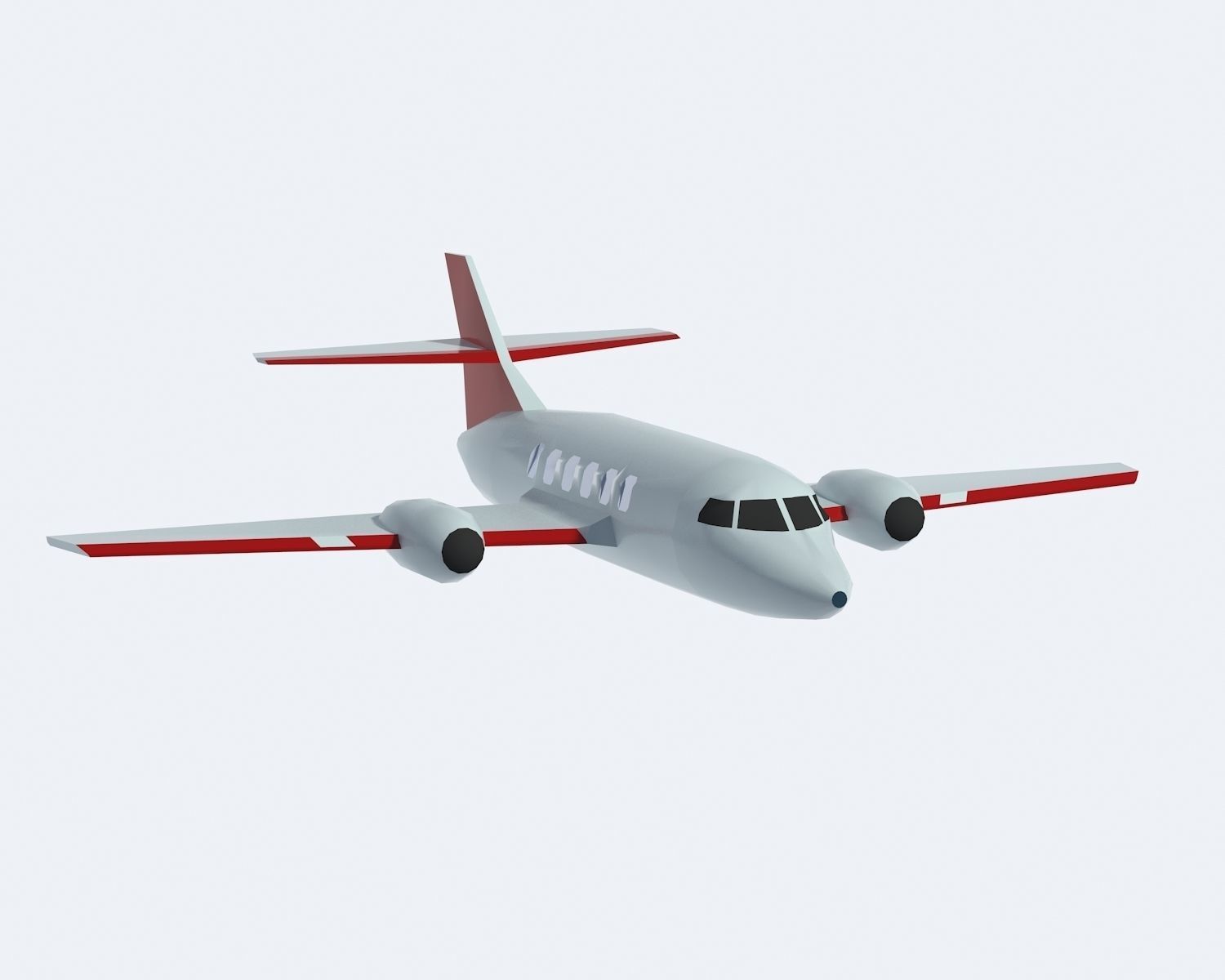 Planes set airplane flying in sky Low-poly 3D model_1