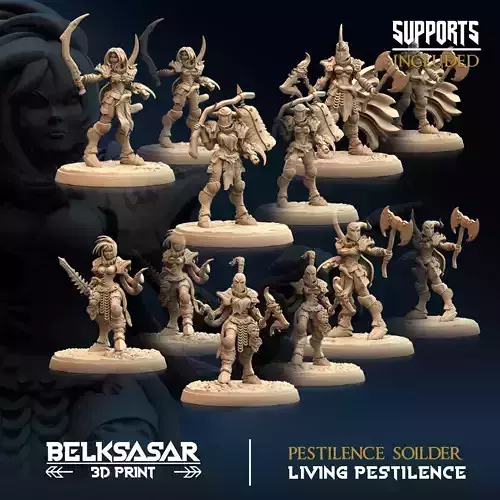 Pestilence Soilders Nude and Normal Set x6