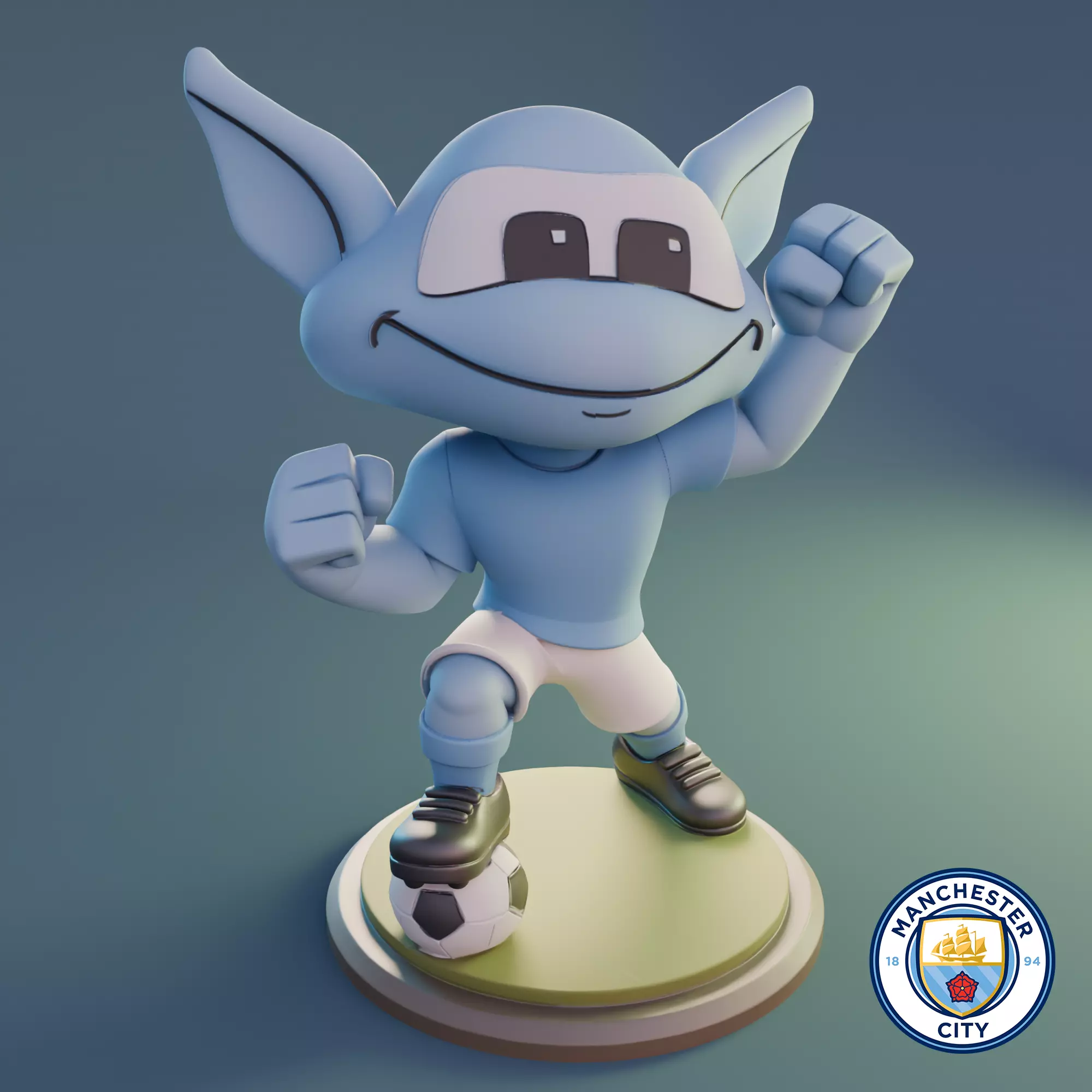 Manchester City Blue Alien 3D print model_0