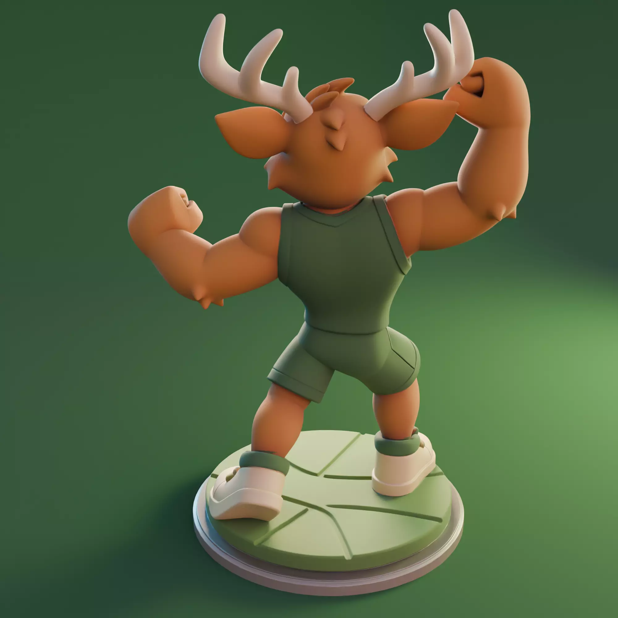 Milwaukee Bucks Deer 3D print model_2