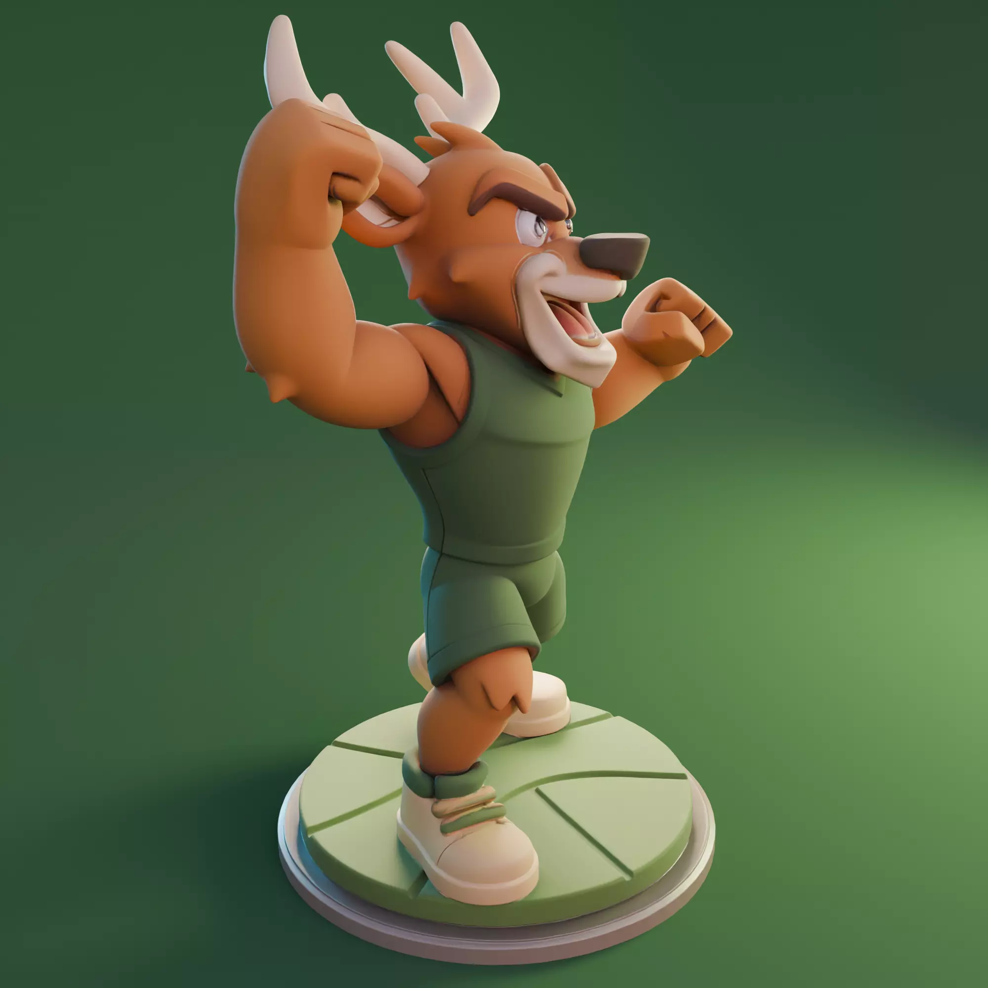 Milwaukee Bucks Deer 3D print model_1