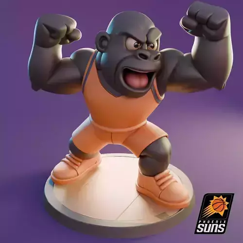 Phoenix Suns Gorilla 3D Printable Mascot STL 3D print model