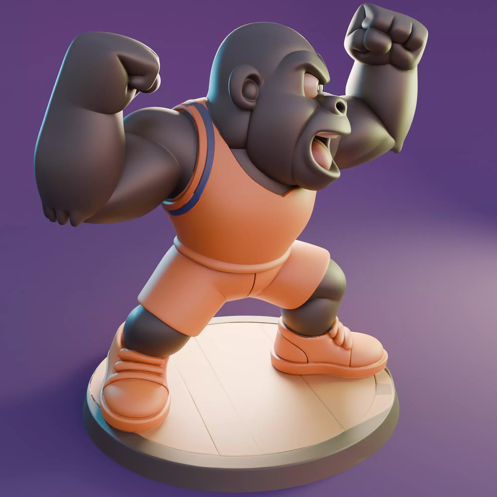 Phoenix Suns Gorilla 3D Printable Mascot STL 3D print model_2