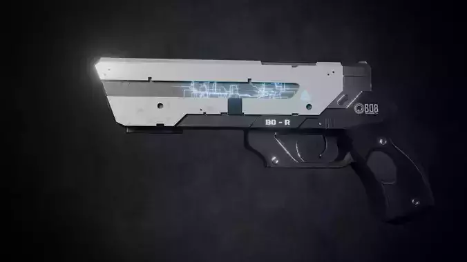 Futuristic Handgun - Sci Fi Pistol
