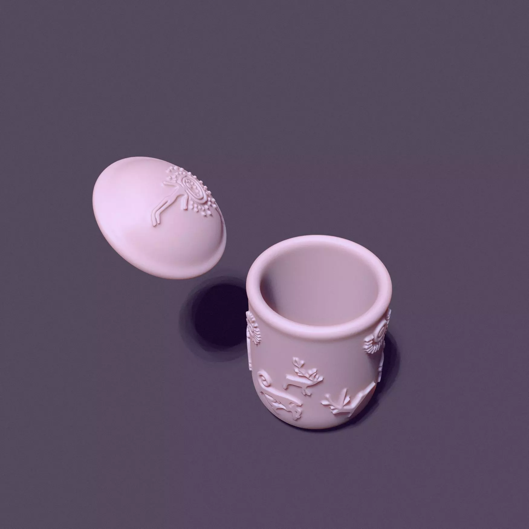 cup with lid decorated with petroglyphs for casting 3D print model_7