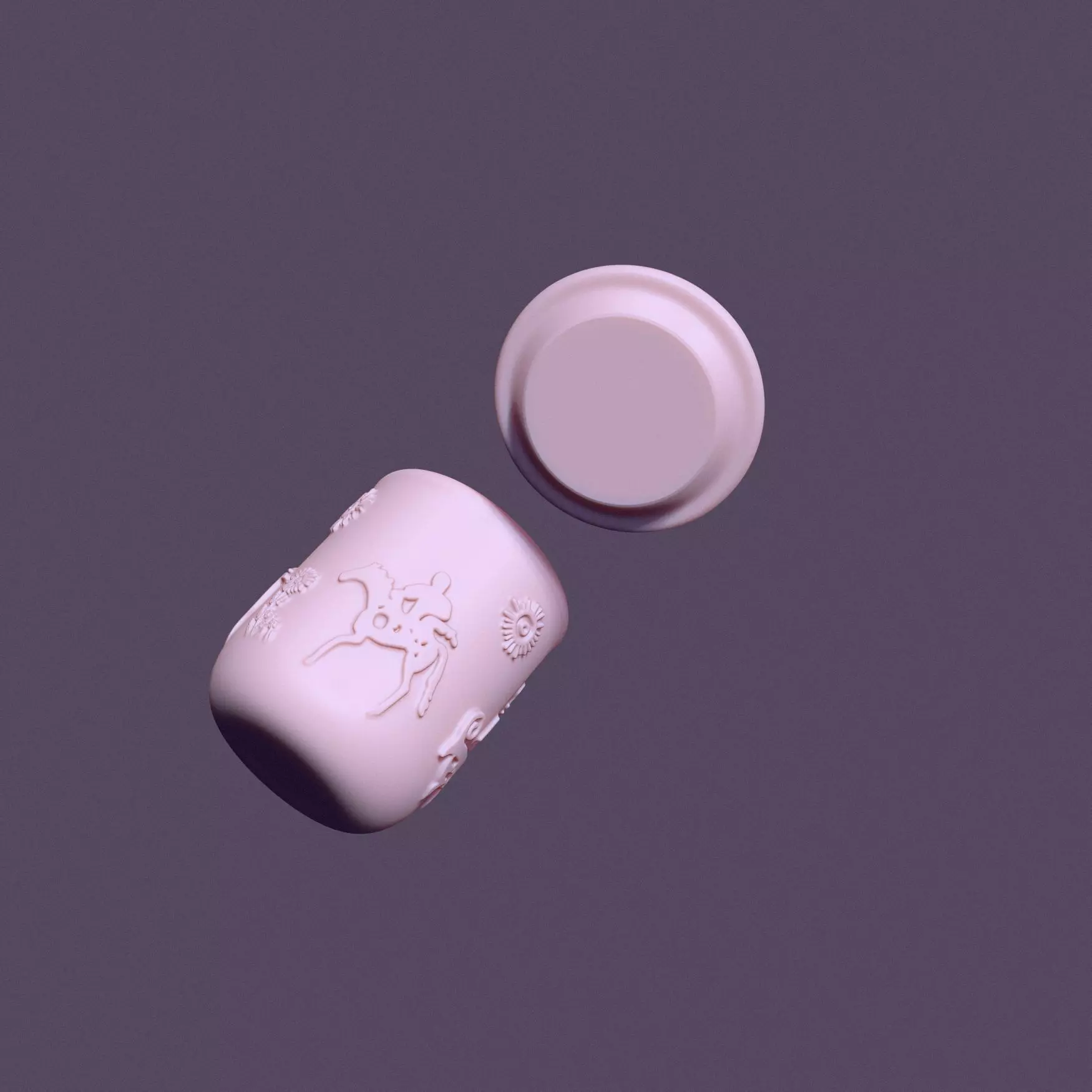 cup with lid decorated with petroglyphs for casting 3D print model_12