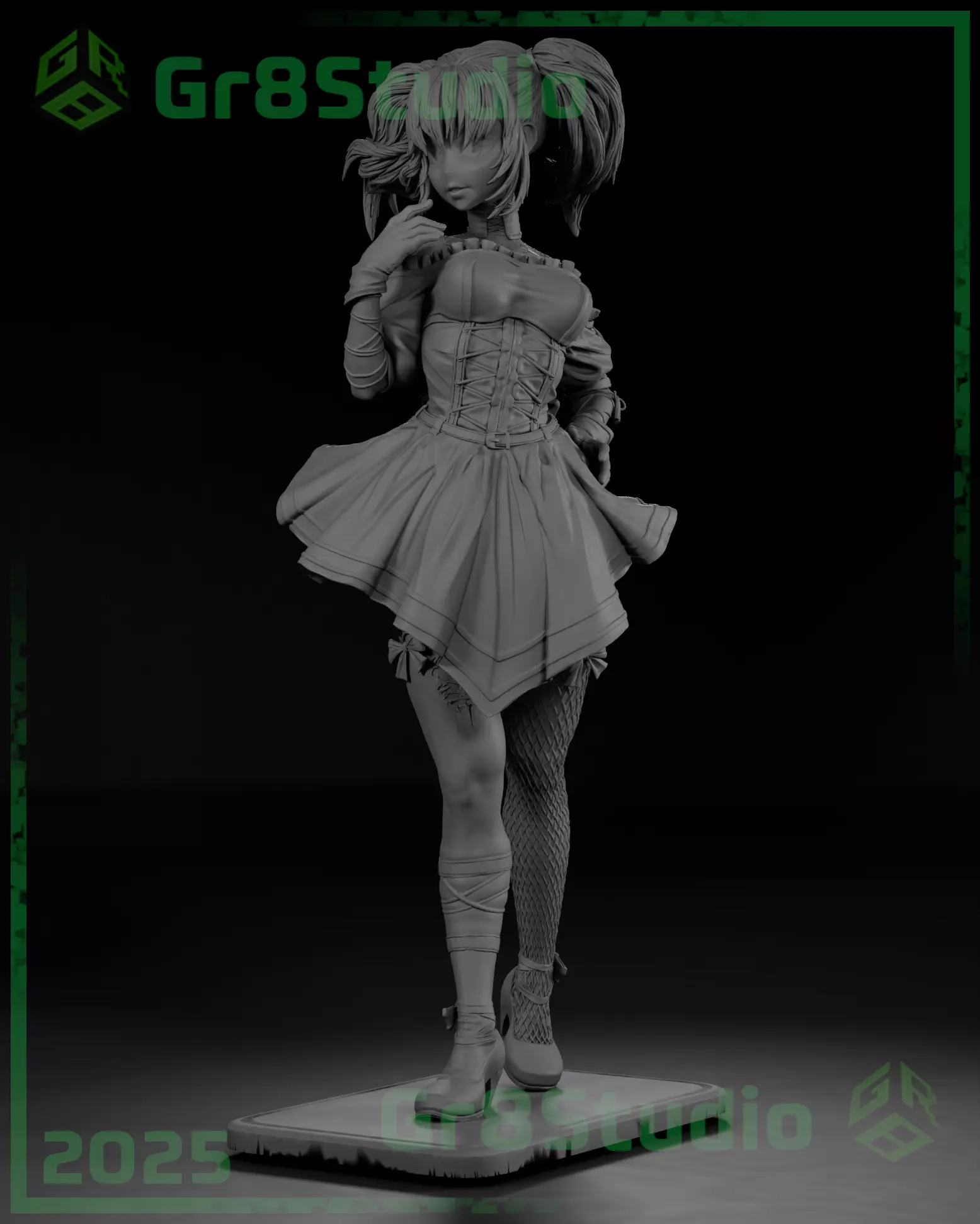 Ani - Grok - Twitter X 3D print model_12