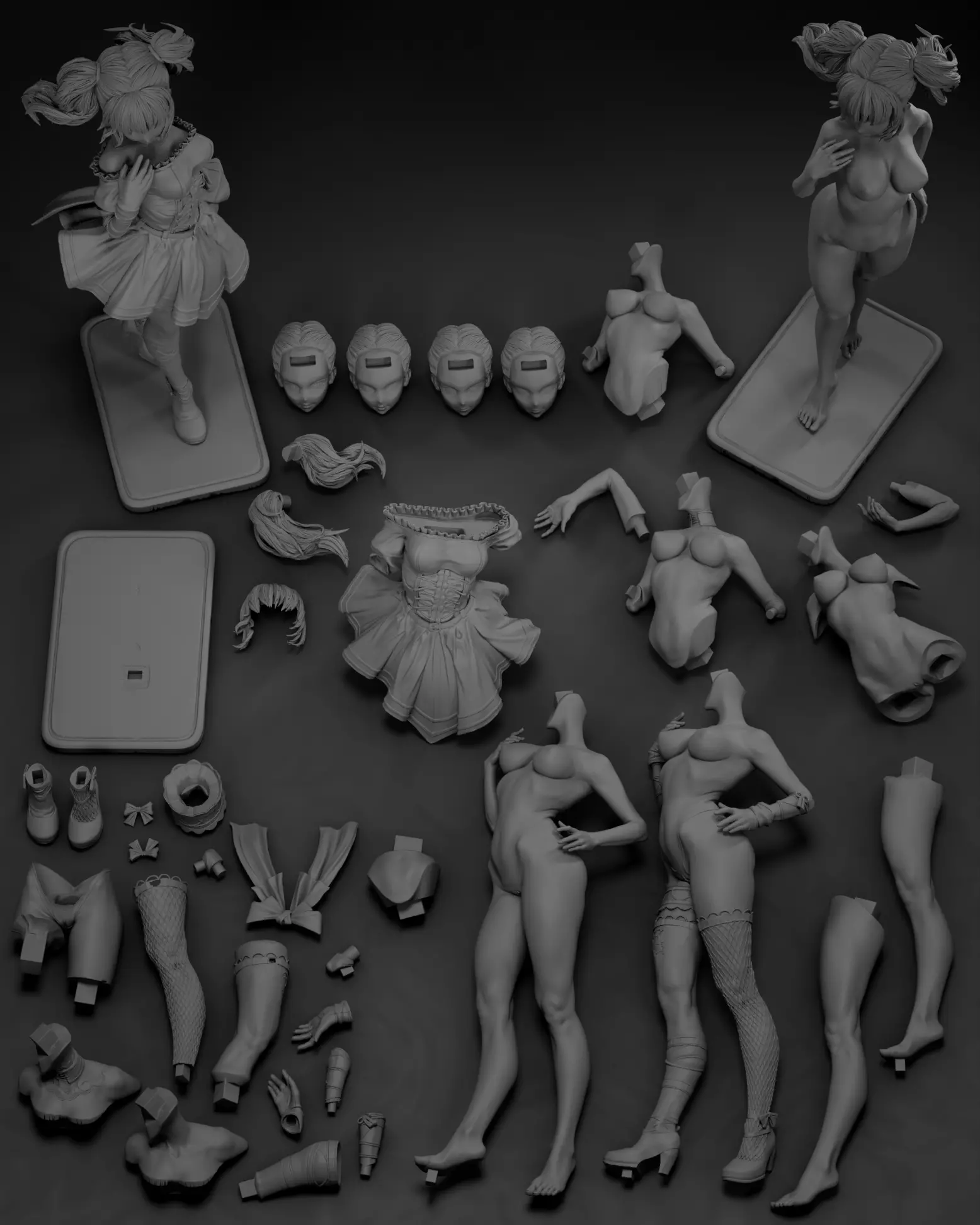 Ani - Grok - Twitter X 3D print model_20