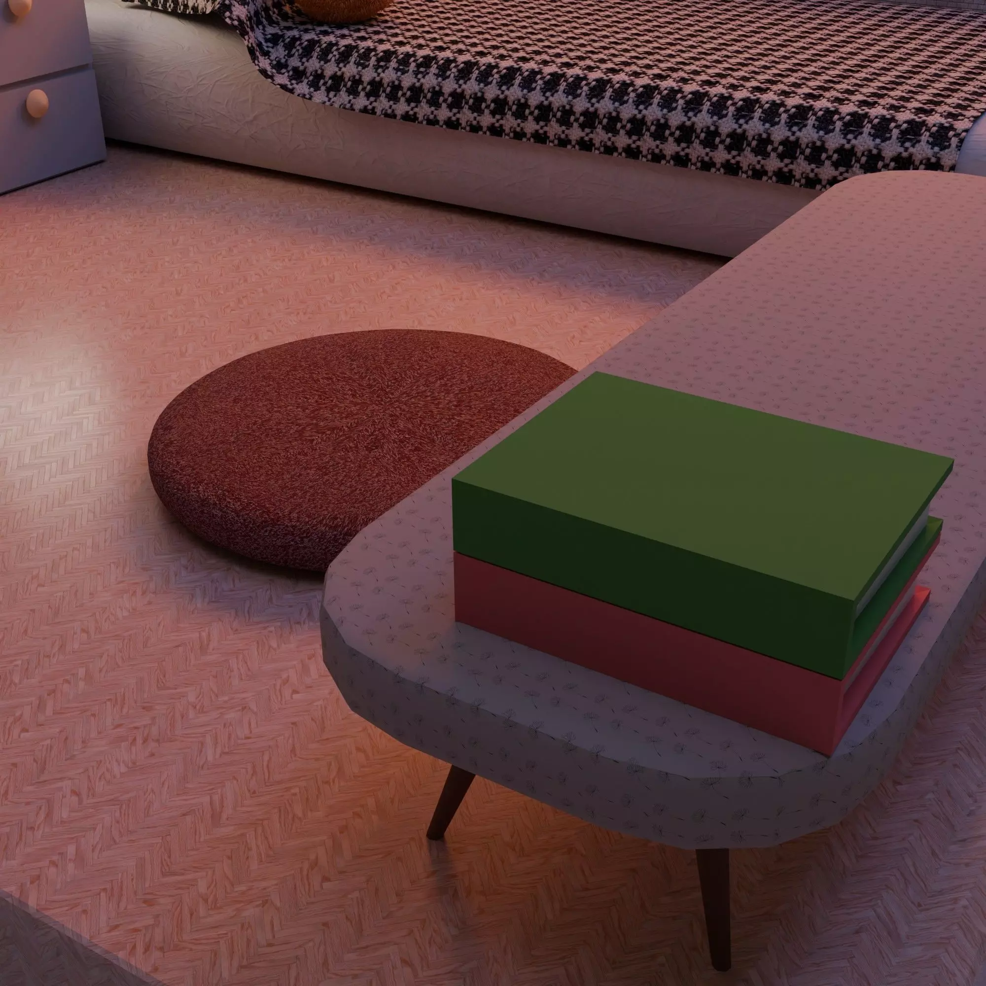 Minimalist Style 3D Bedroom Design 3D model_6