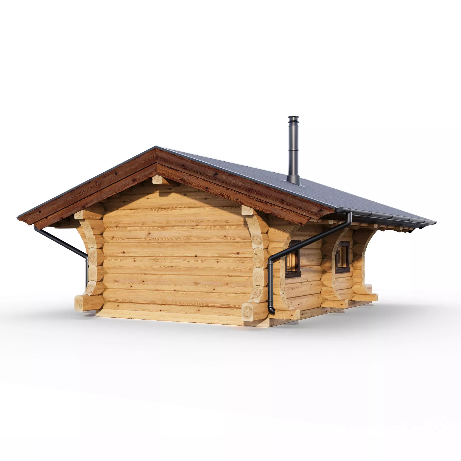 Bathhouse 04 from a carriage with a Norwegian lock 3D model 3D model_4