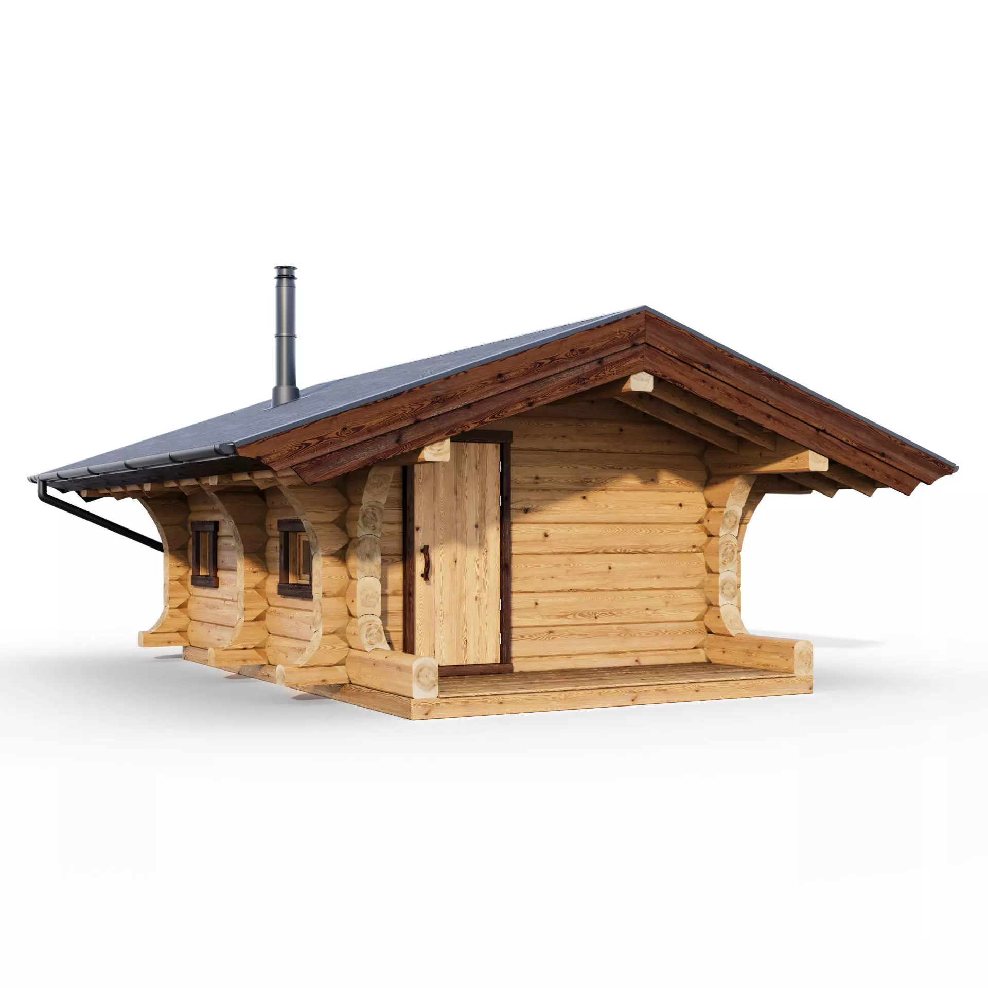 Bathhouse 04 from a carriage with a Norwegian lock 3D model 3D model_2