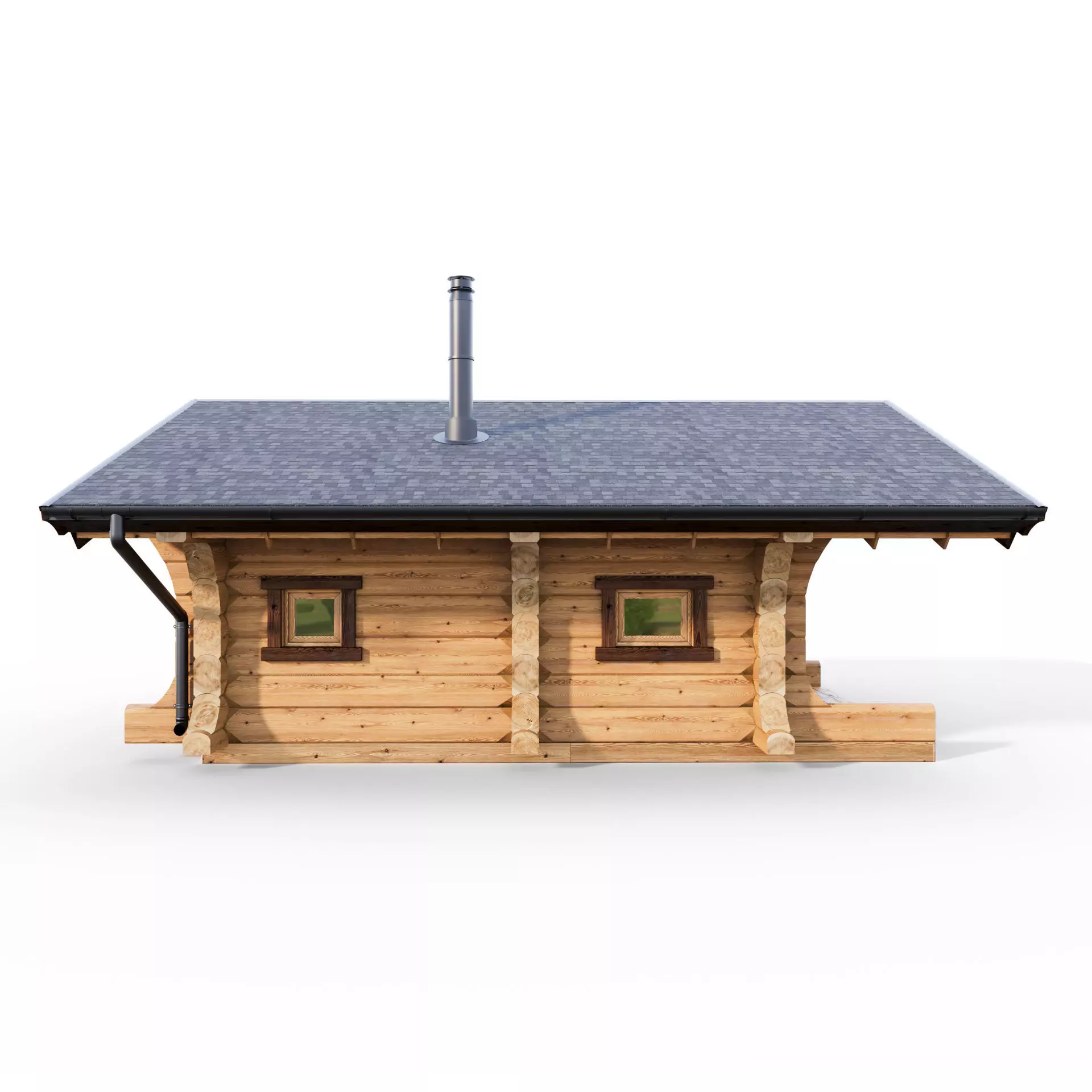 Bathhouse 04 from a carriage with a Norwegian lock 3D model 3D model_3