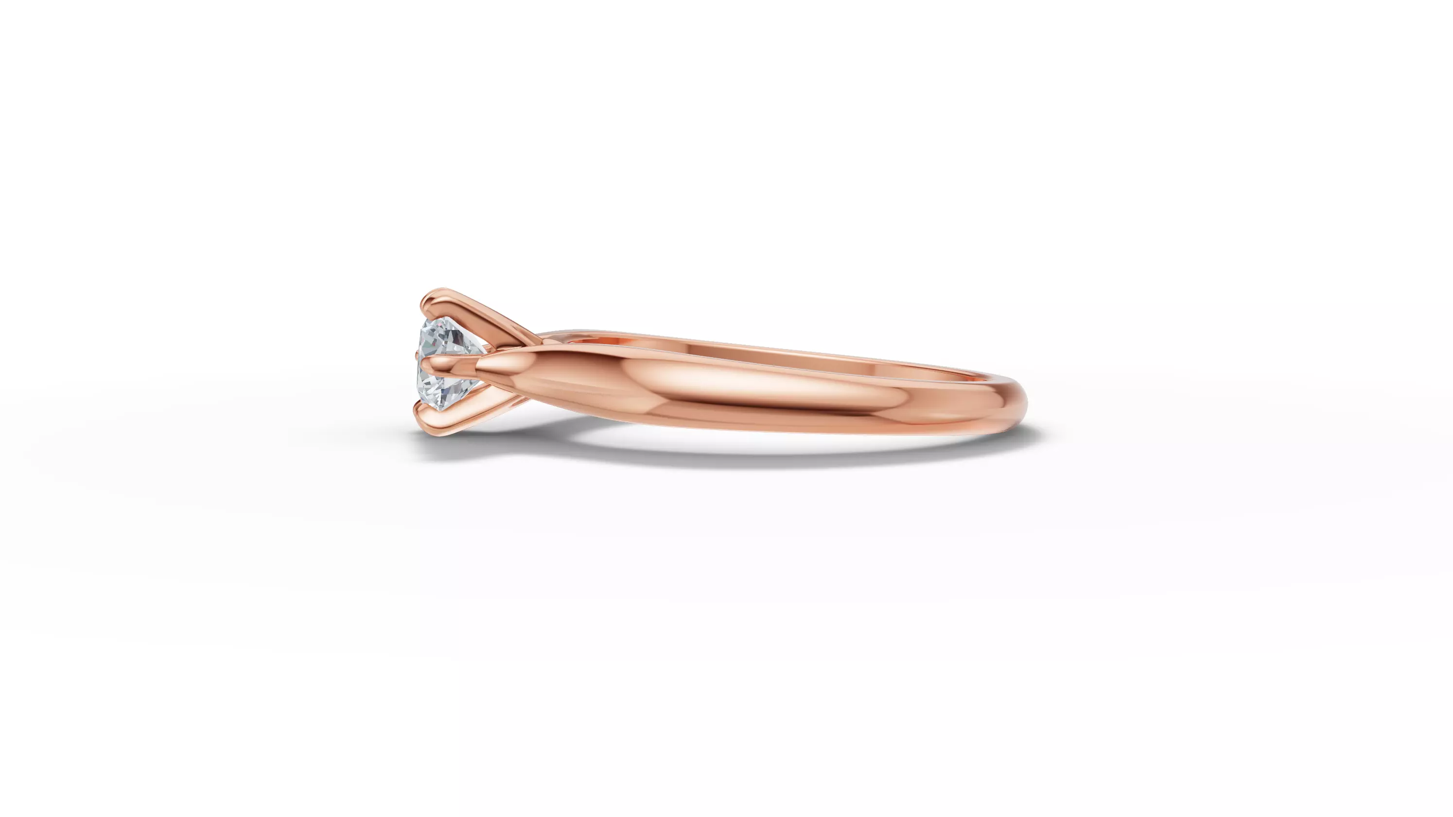 40 pointer Solitaire Engagement Ring 5mm Stone 6 Prong  3D print model_33