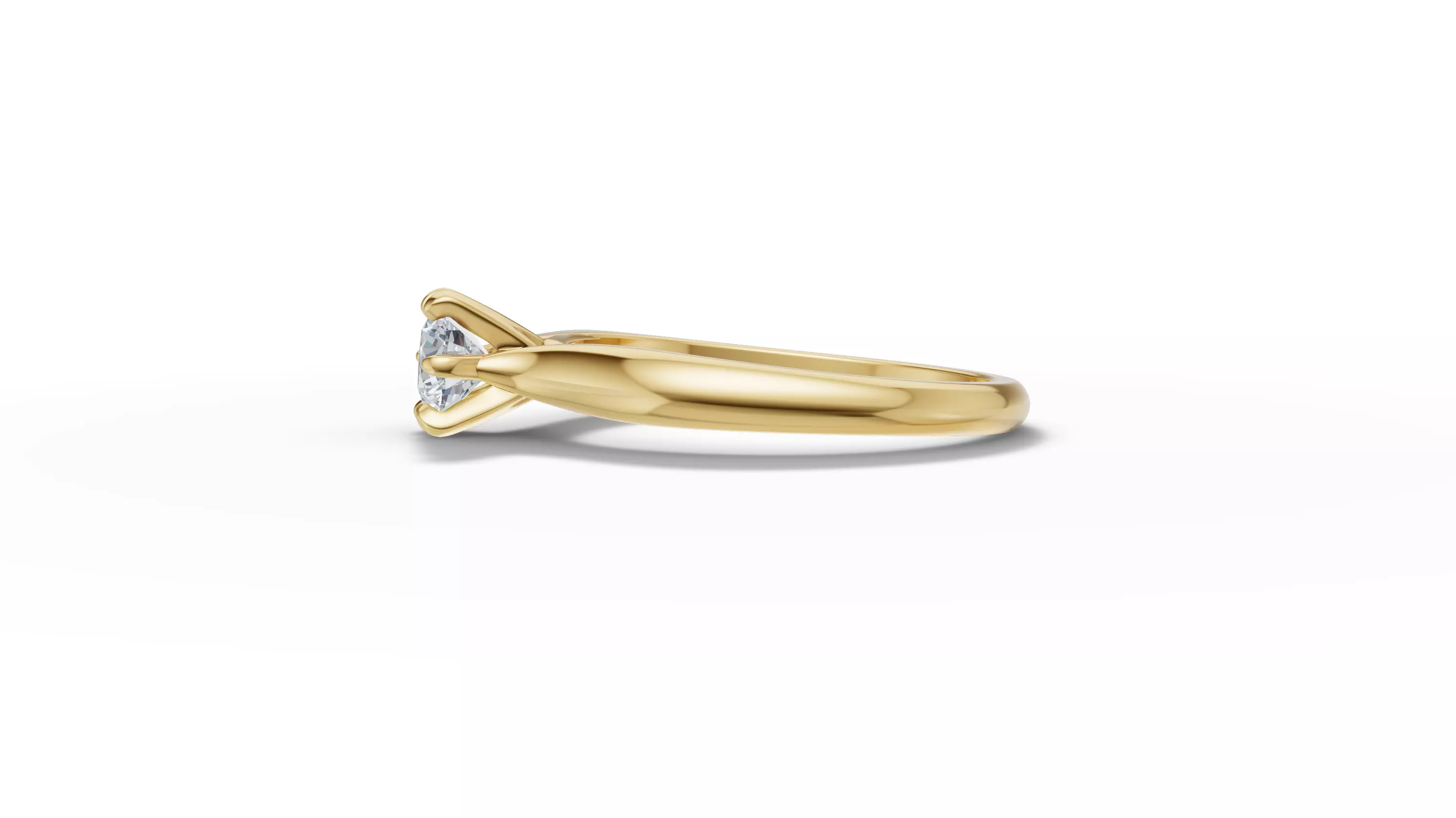 40 pointer Solitaire Engagement Ring 5mm Stone 6 Prong  3D print model_34