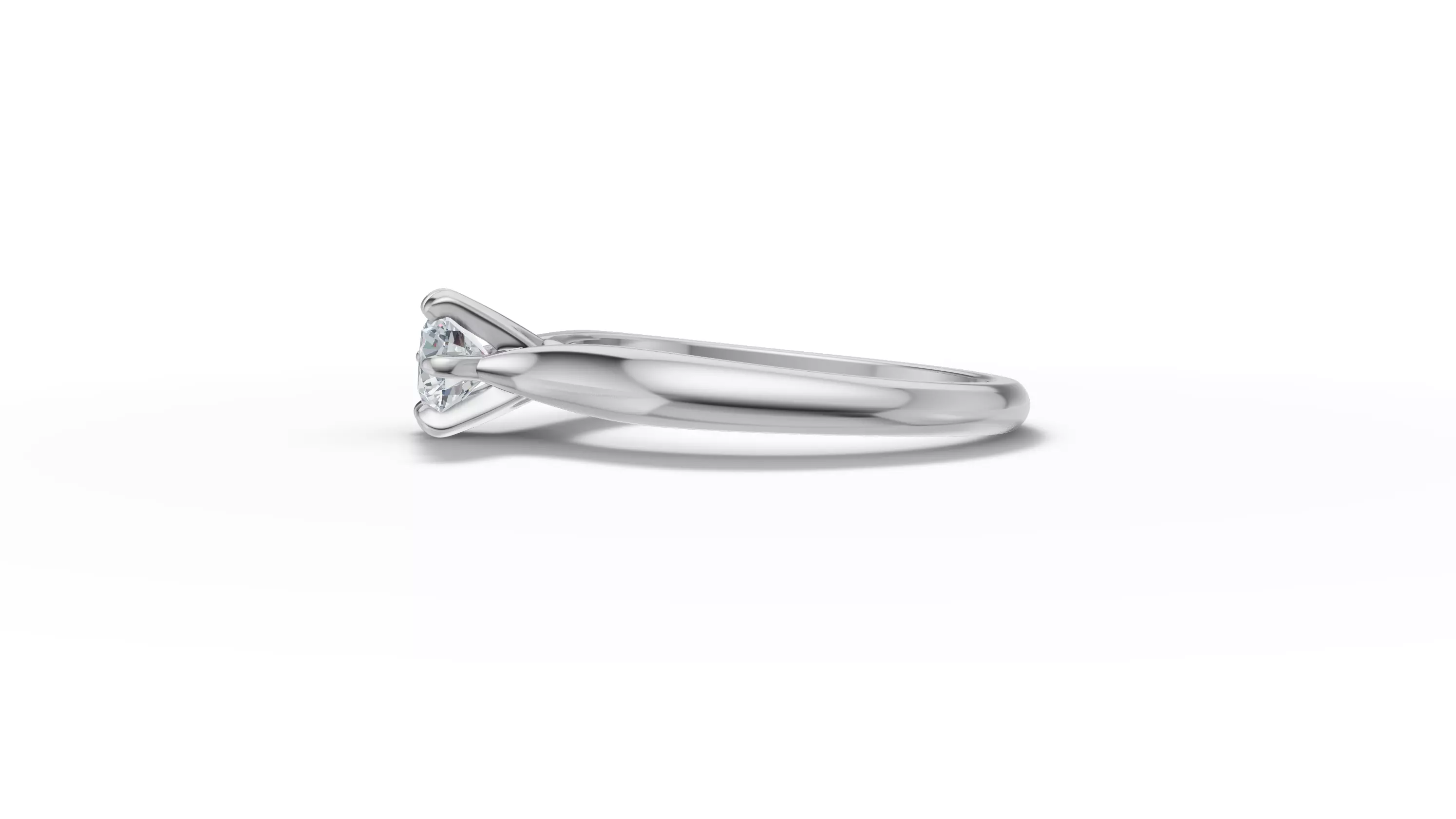 40 pointer Solitaire Engagement Ring 5mm Stone 6 Prong  3D print model_35