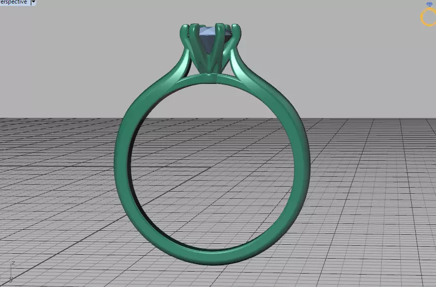 40 pointer Solitaire Engagement Ring 5mm Stone 6 Prong  3D print model_52