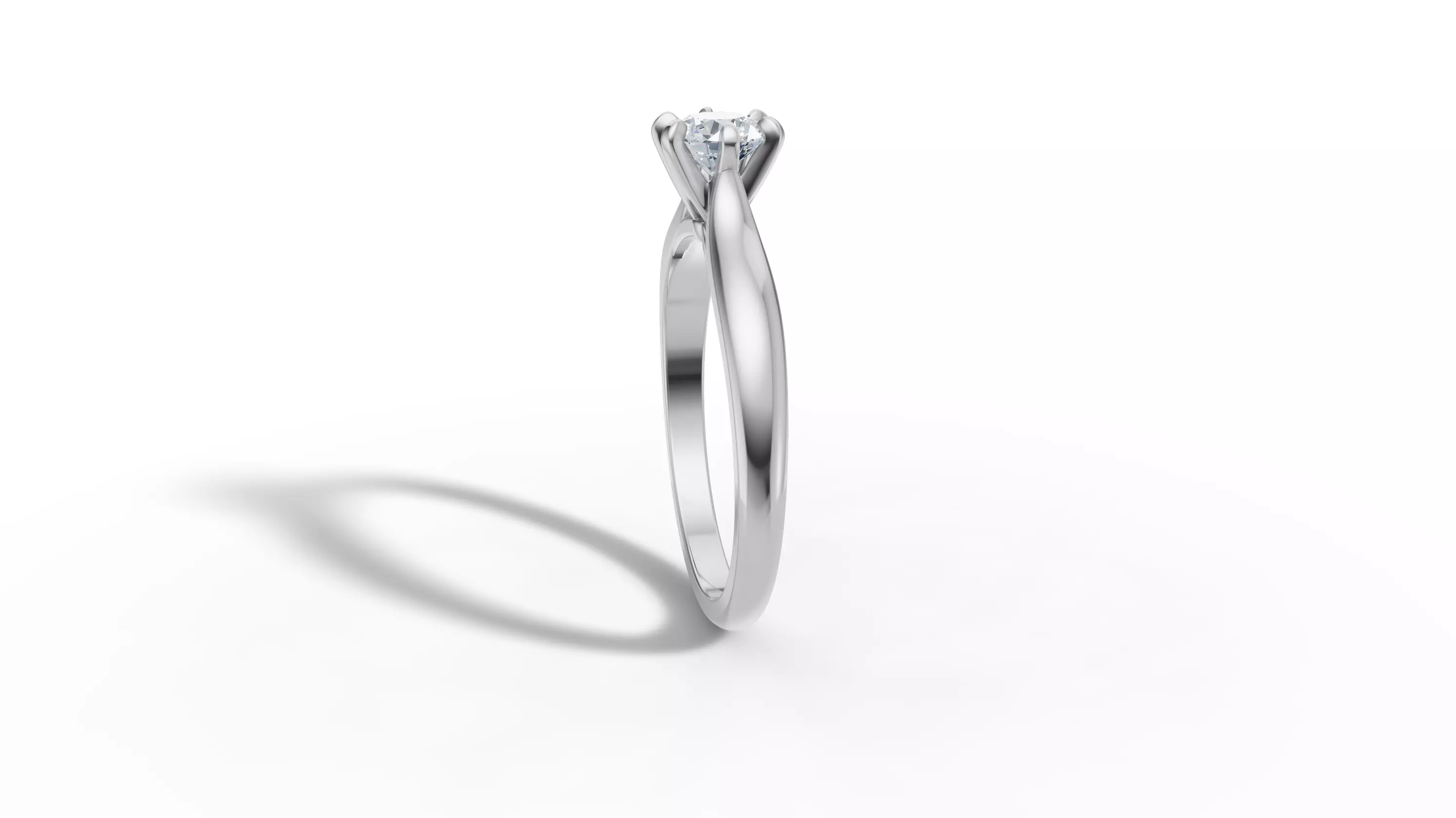 40 pointer Solitaire Engagement Ring 5mm Stone 6 Prong  3D print model_28