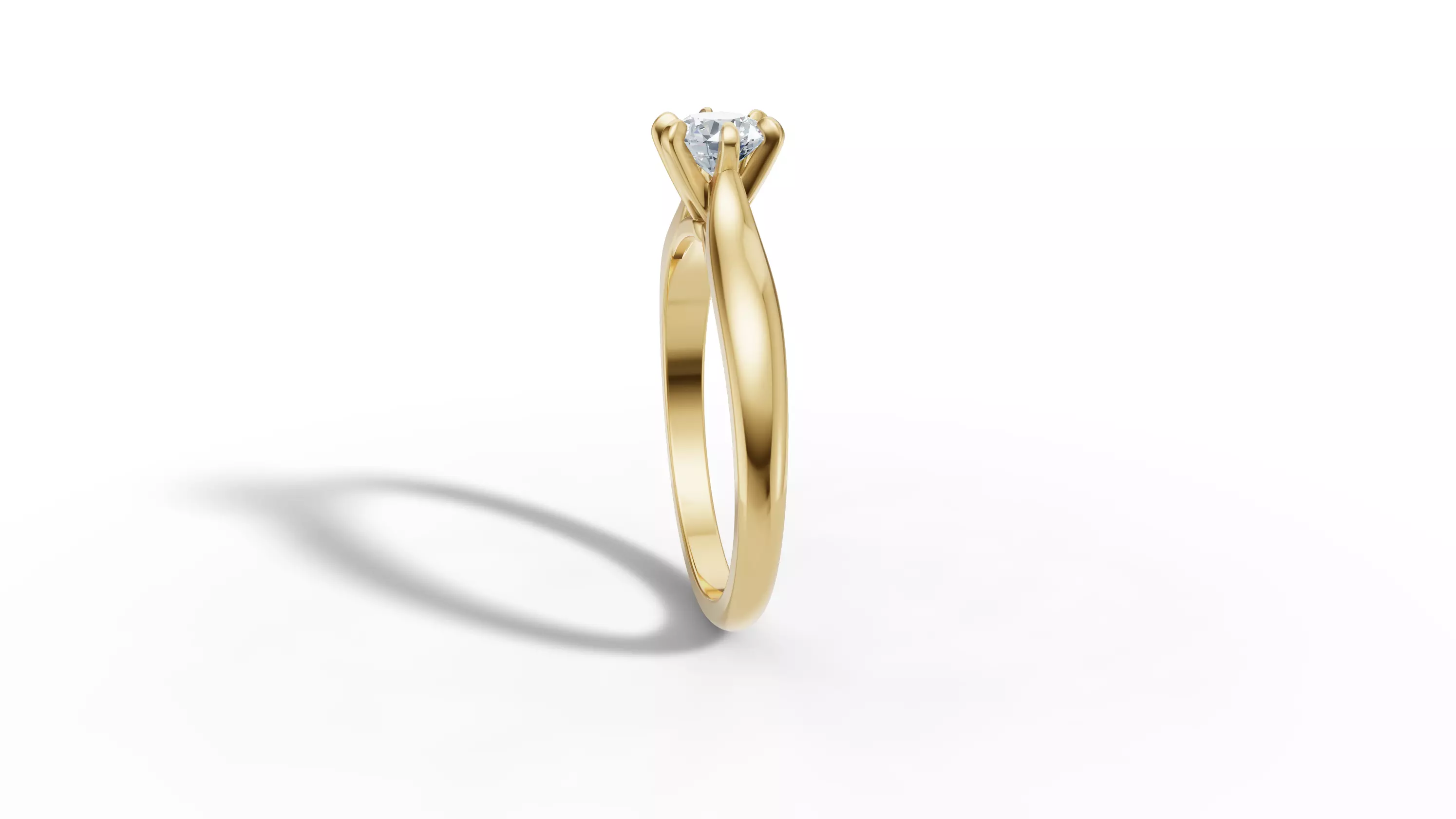 40 pointer Solitaire Engagement Ring 5mm Stone 6 Prong  3D print model_27