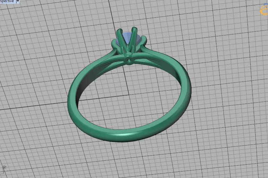 40 pointer Solitaire Engagement Ring 5mm Stone 6 Prong  3D print model_51