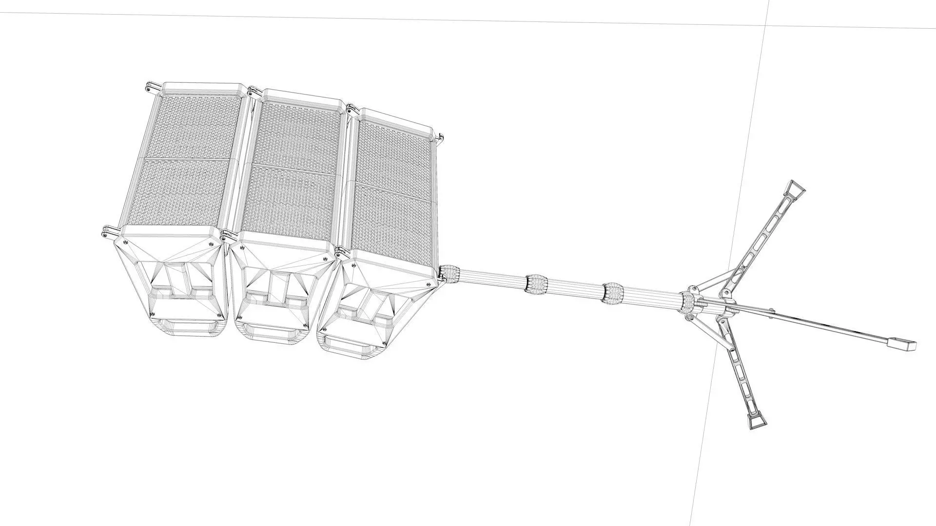 Line array speaker system 3D model_6