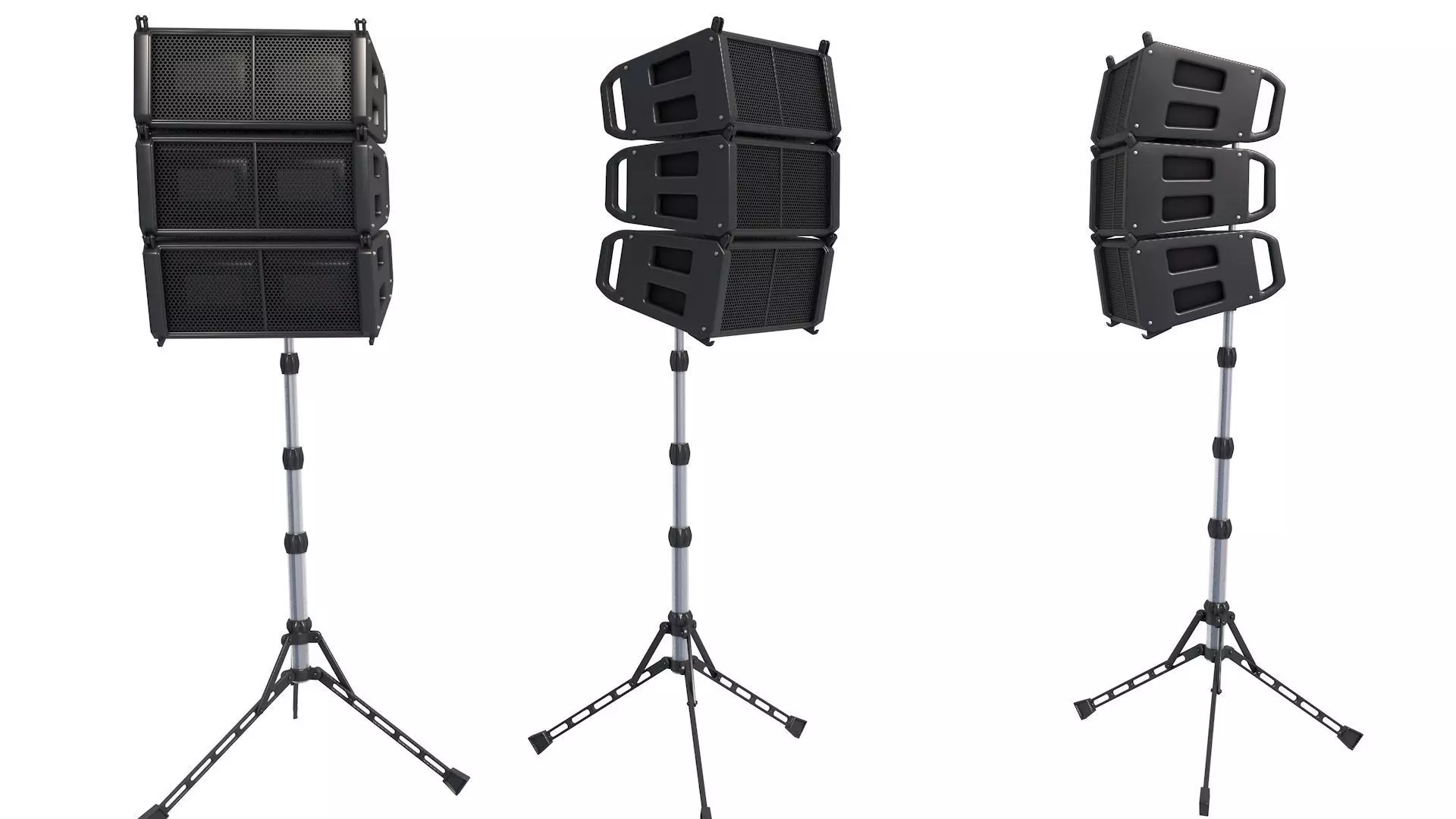 Line array speaker system 3D model_0