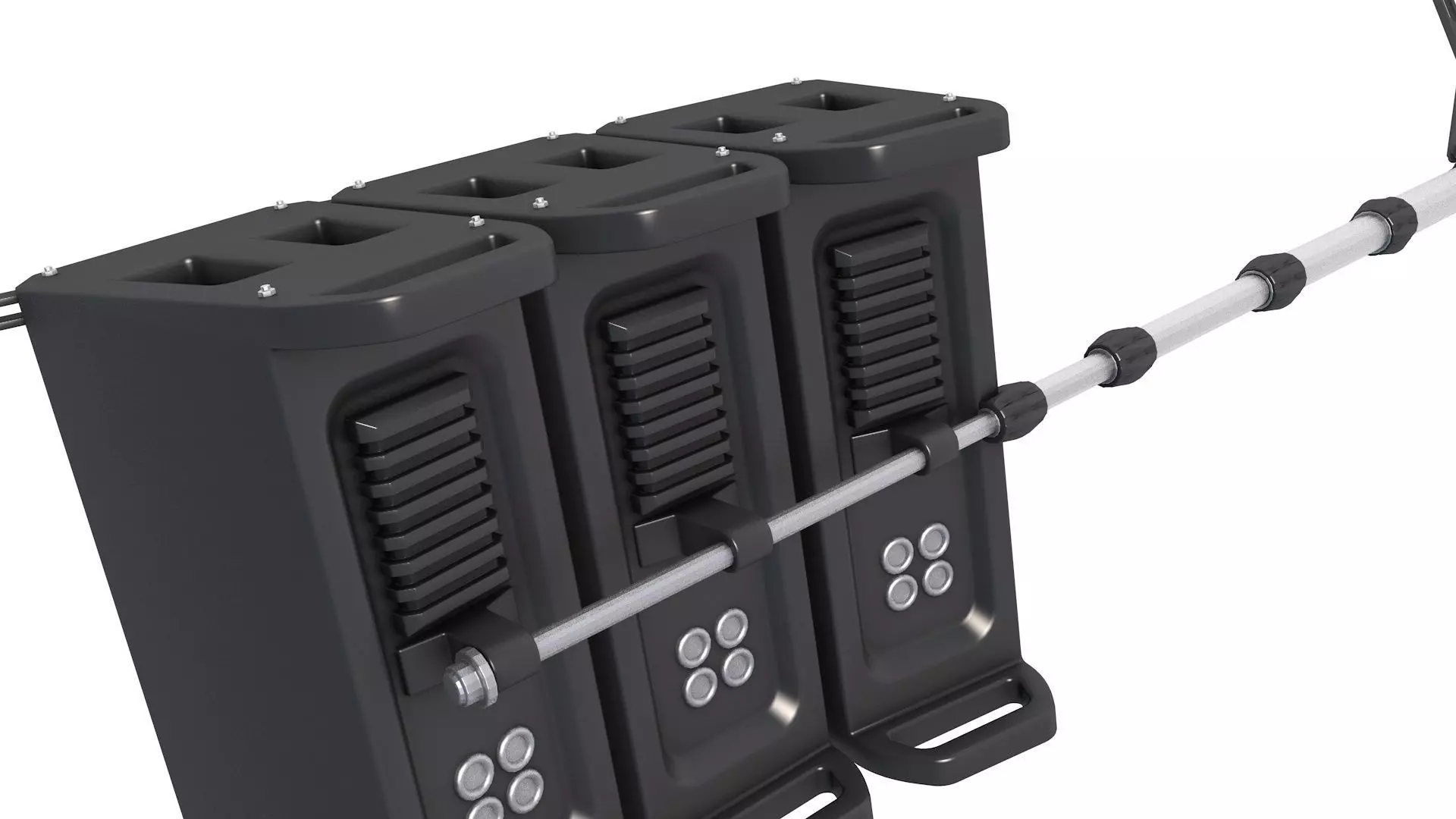 Line array speaker system 3D model_5