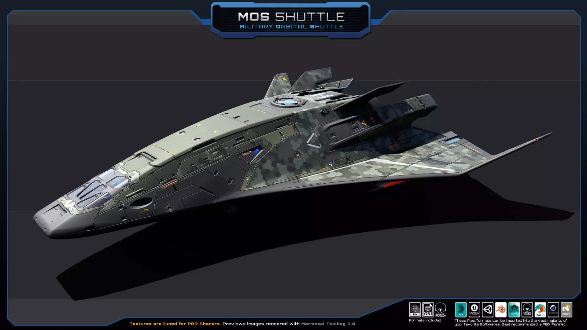 STARSHIPS - Pack05 Low-poly 3D model_23