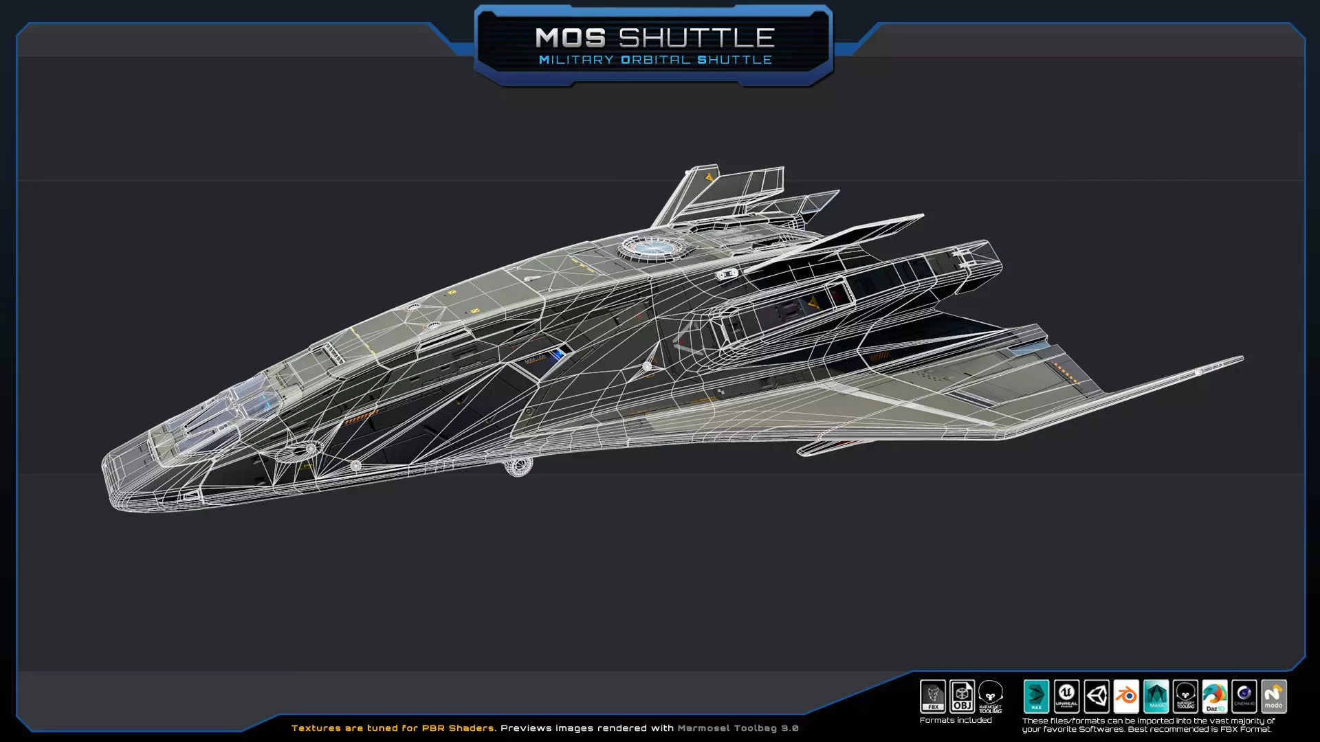 STARSHIPS - Pack05 Low-poly 3D model_36