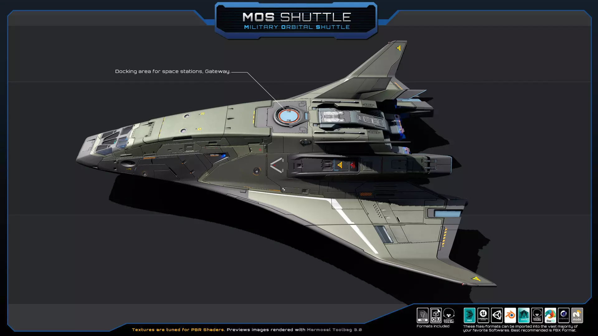 STARSHIPS - Pack05 Low-poly 3D model_28