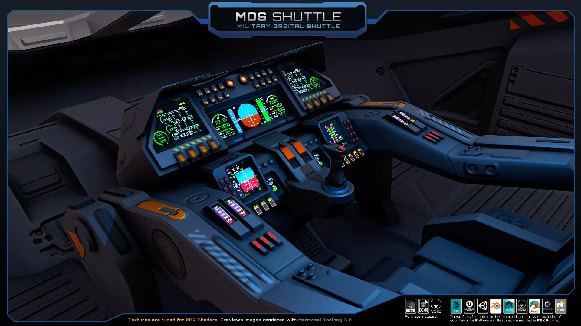 STARSHIPS - Pack05 Low-poly 3D model_33