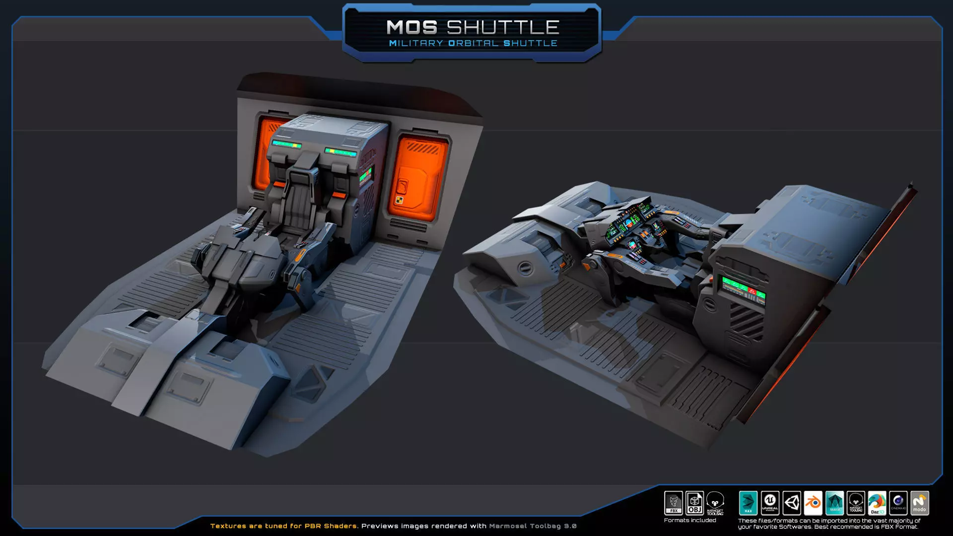 STARSHIPS - Pack05 Low-poly 3D model_25