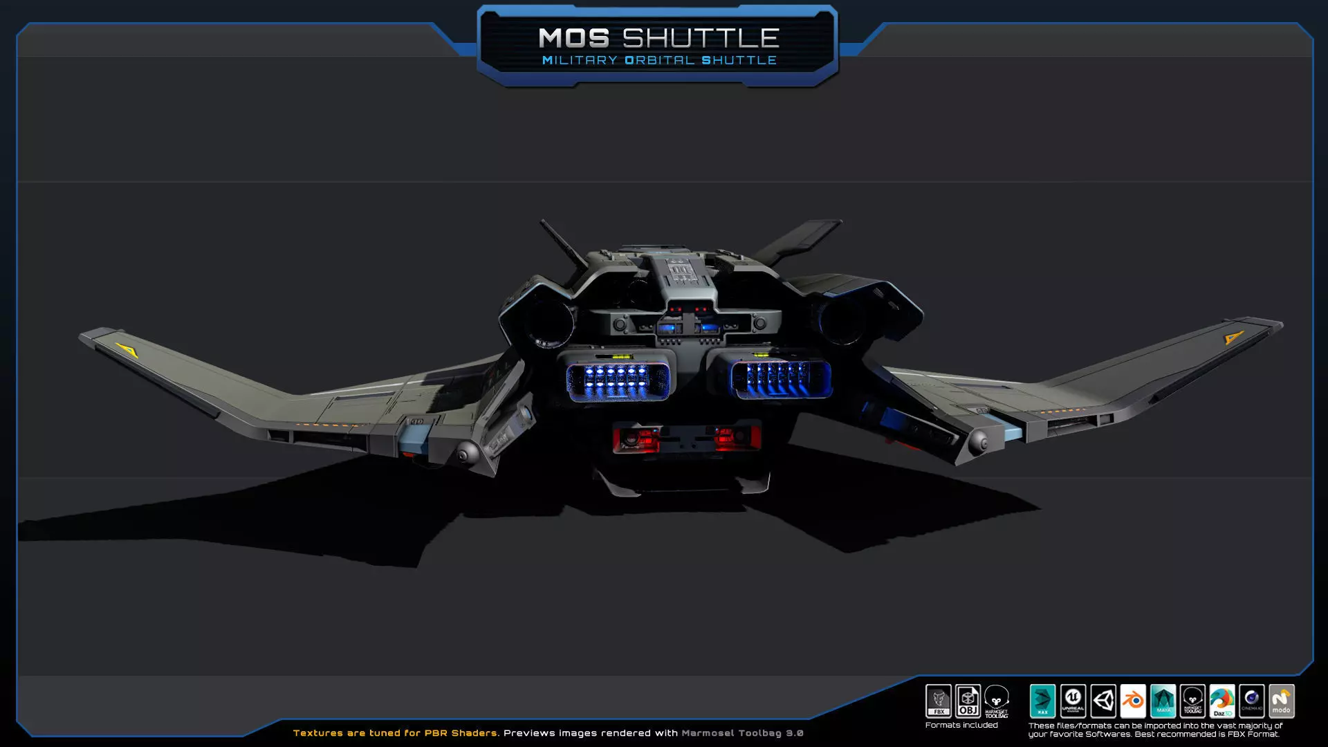 STARSHIPS - Pack05 Low-poly 3D model_31