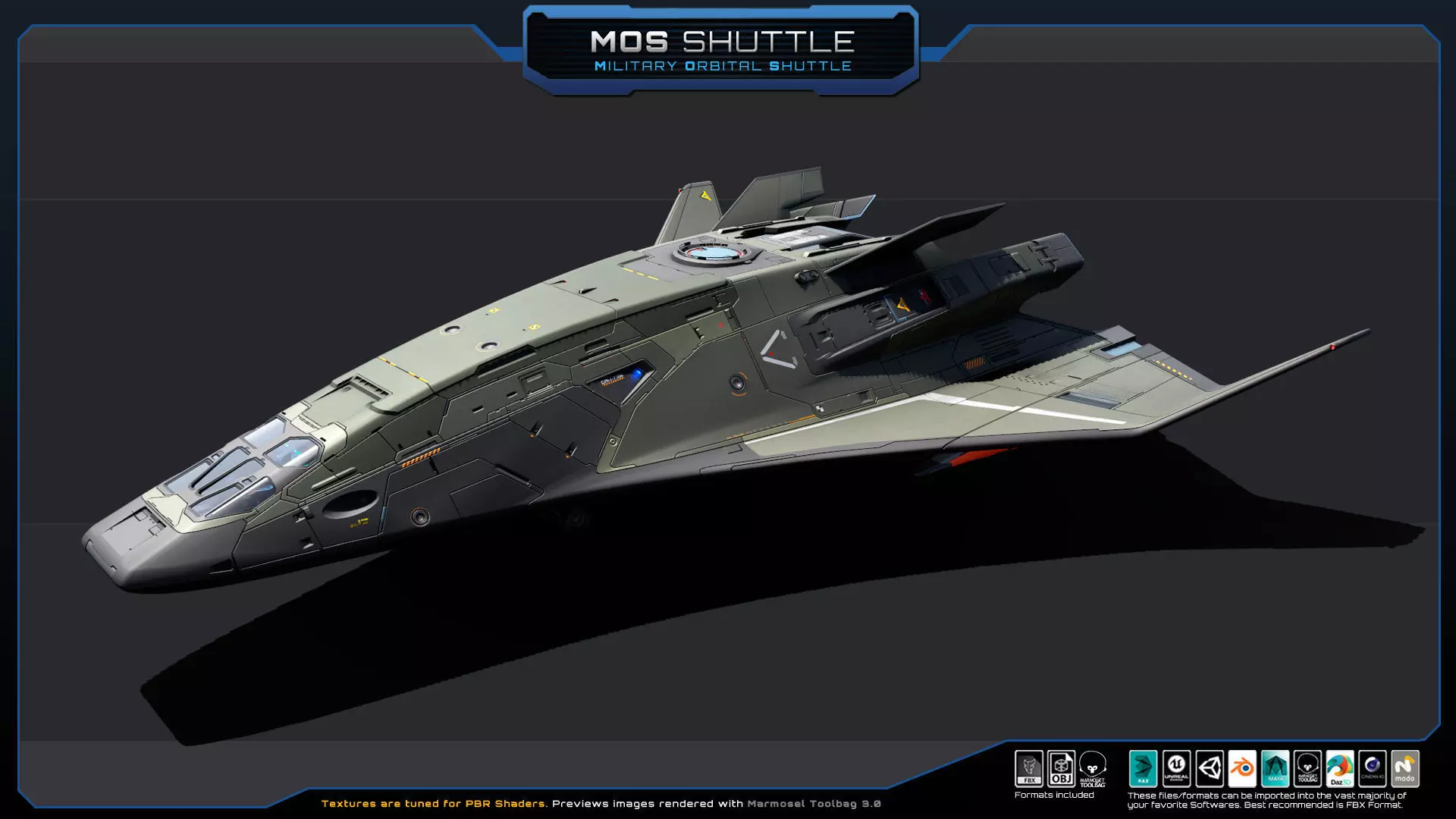 STARSHIPS - Pack05 Low-poly 3D model_20