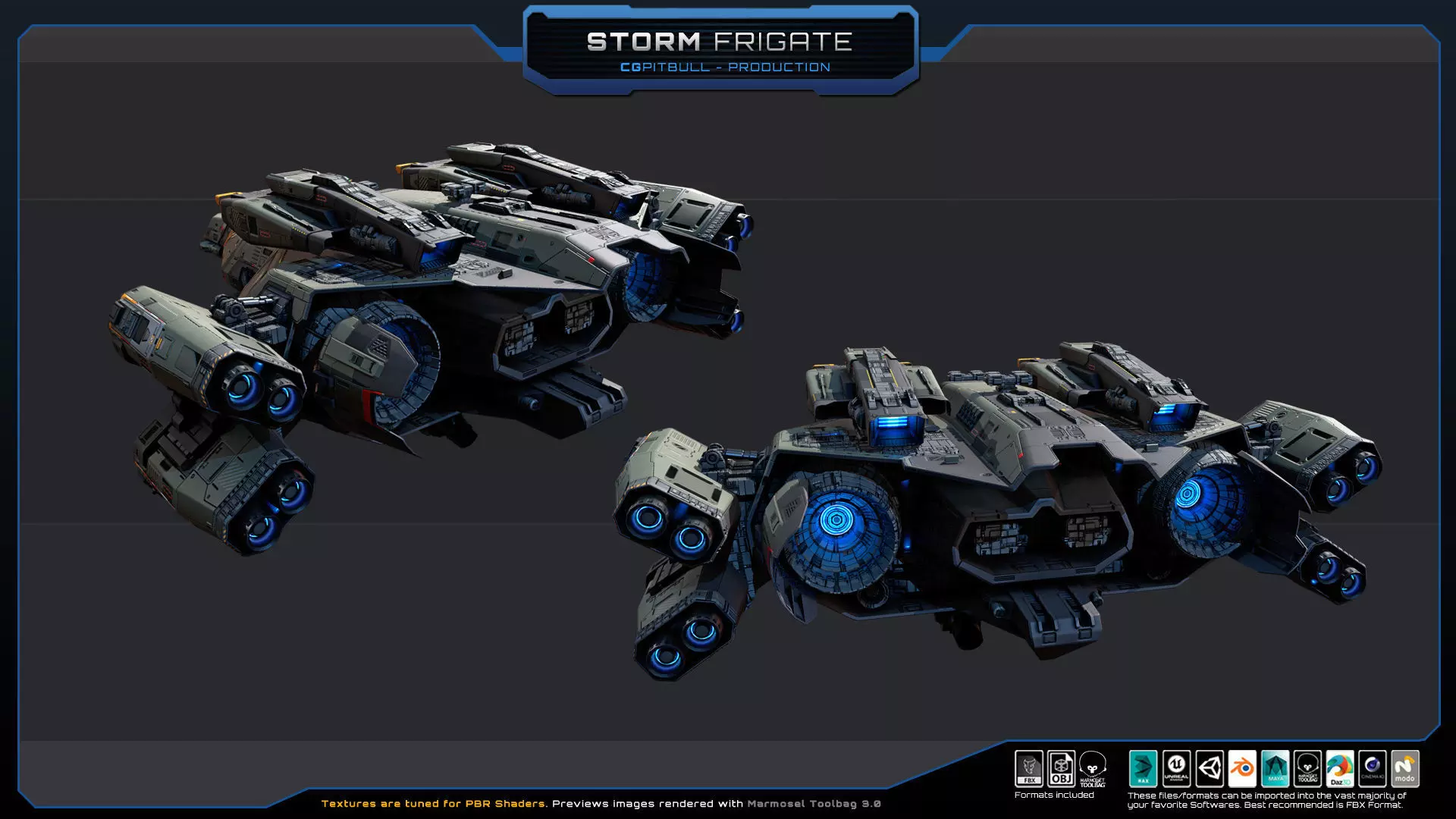 STARSHIPS - Pack05 Low-poly 3D model_6