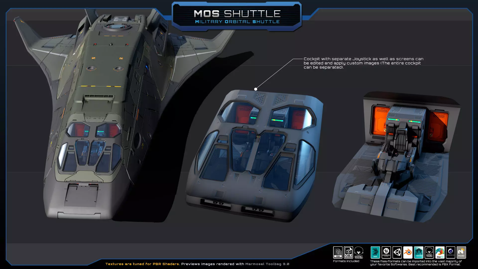 STARSHIPS - Pack05 Low-poly 3D model_24