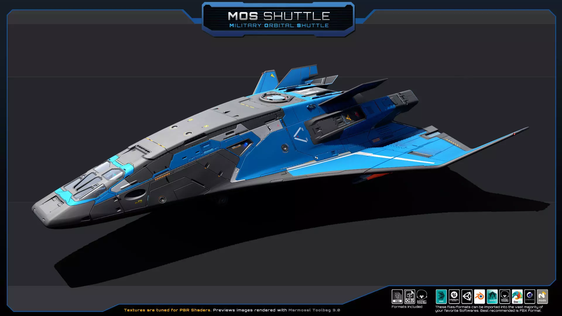 STARSHIPS - Pack05 Low-poly 3D model_21