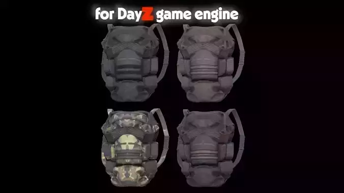 Dayz bagpack Low-poly 3D model