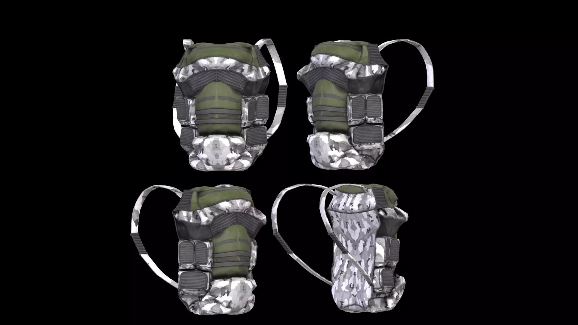 Dayz bagpack Low-poly 3D model_11