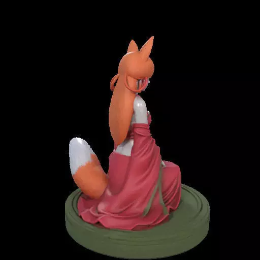2049COLORFUL Fox Spirit Woman in Pu Song Ling Style  magic 3D print model_8