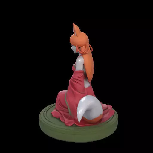 2049COLORFUL Fox Spirit Woman in Pu Song Ling Style  magic 3D print model_20