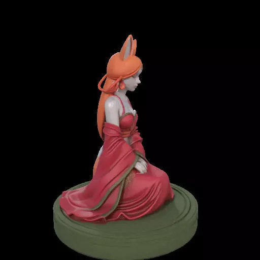 2049COLORFUL Fox Spirit Woman in Pu Song Ling Style  magic 3D print model_32