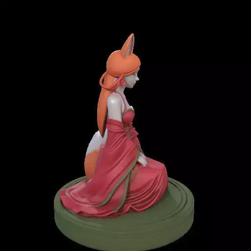 2049COLORFUL Fox Spirit Woman in Pu Song Ling Style  magic 3D print model_33