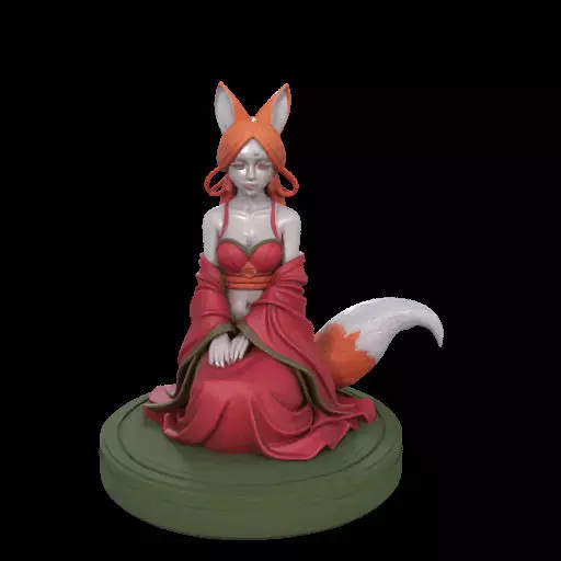 2049COLORFUL Fox Spirit Woman in Pu Song Ling Style  magic 3D print model_6