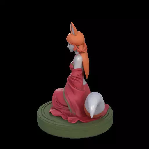 2049COLORFUL Fox Spirit Woman in Pu Song Ling Style  magic 3D print model_21